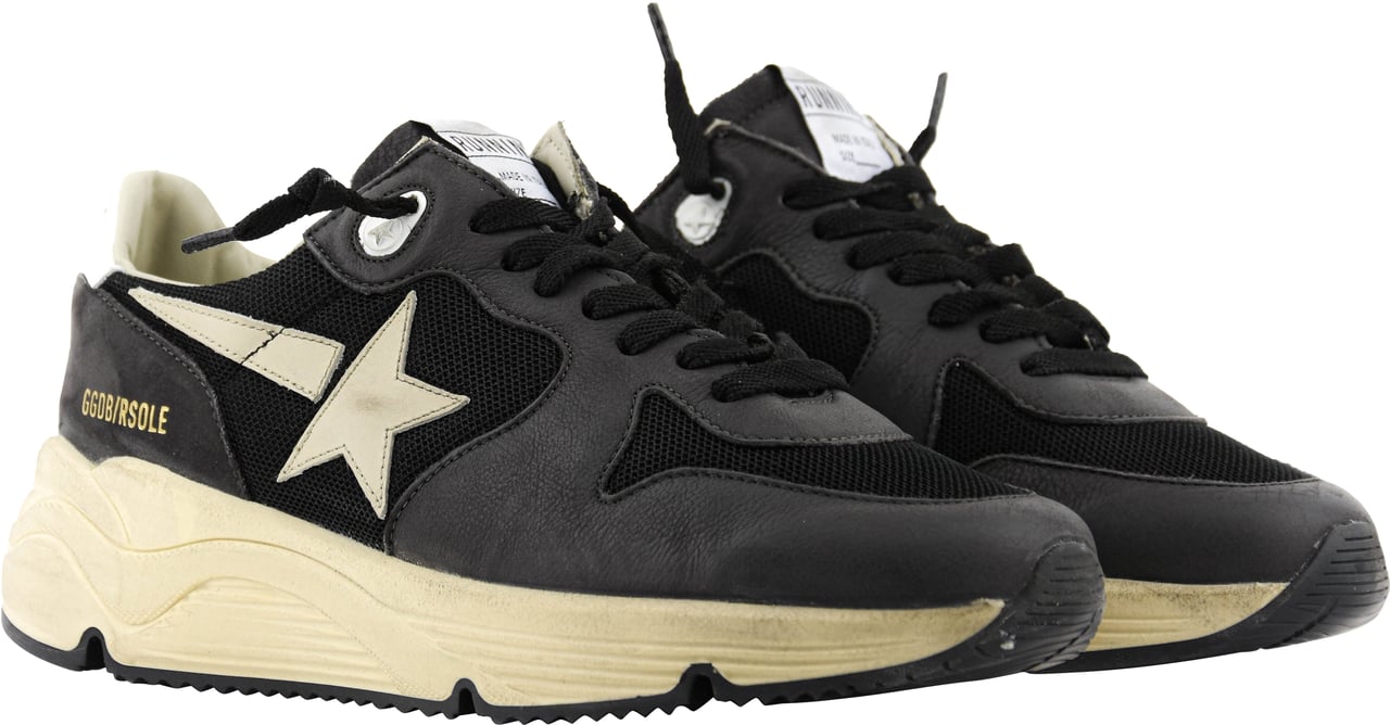 Golden Goose Running Sole Black Grey Beige