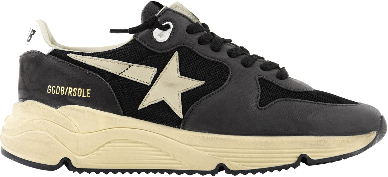 Golden Goose Running Sole Black Grey Beige