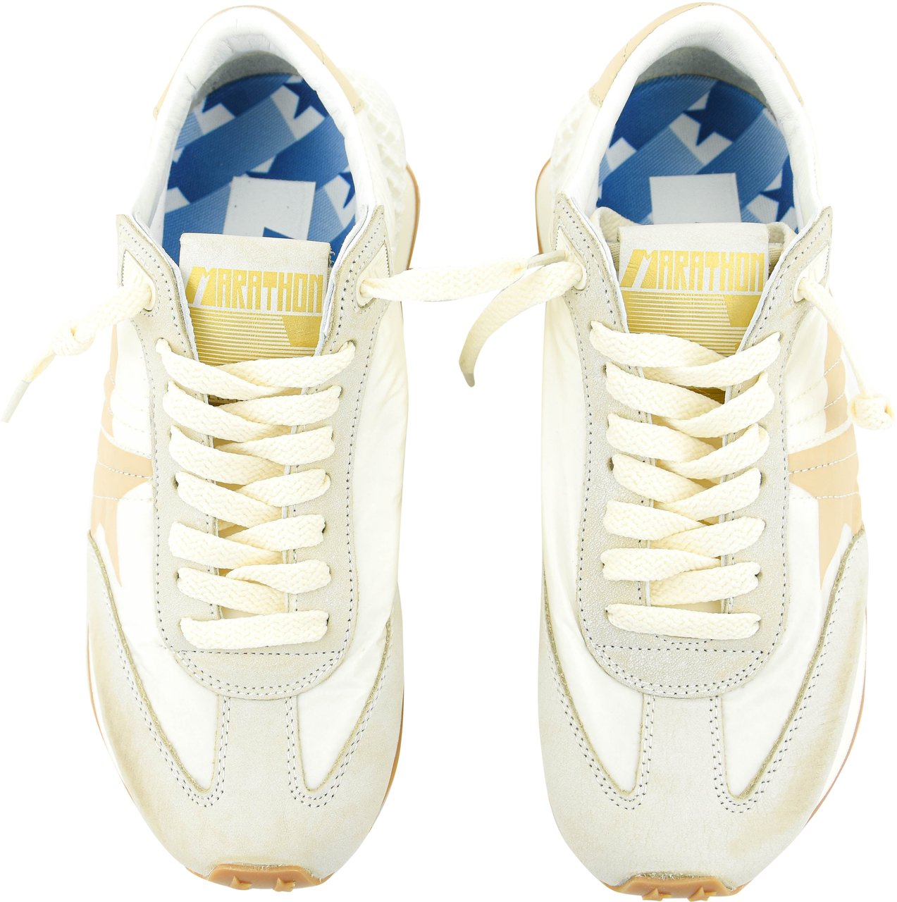 Golden Goose Marathon White Beige Wit