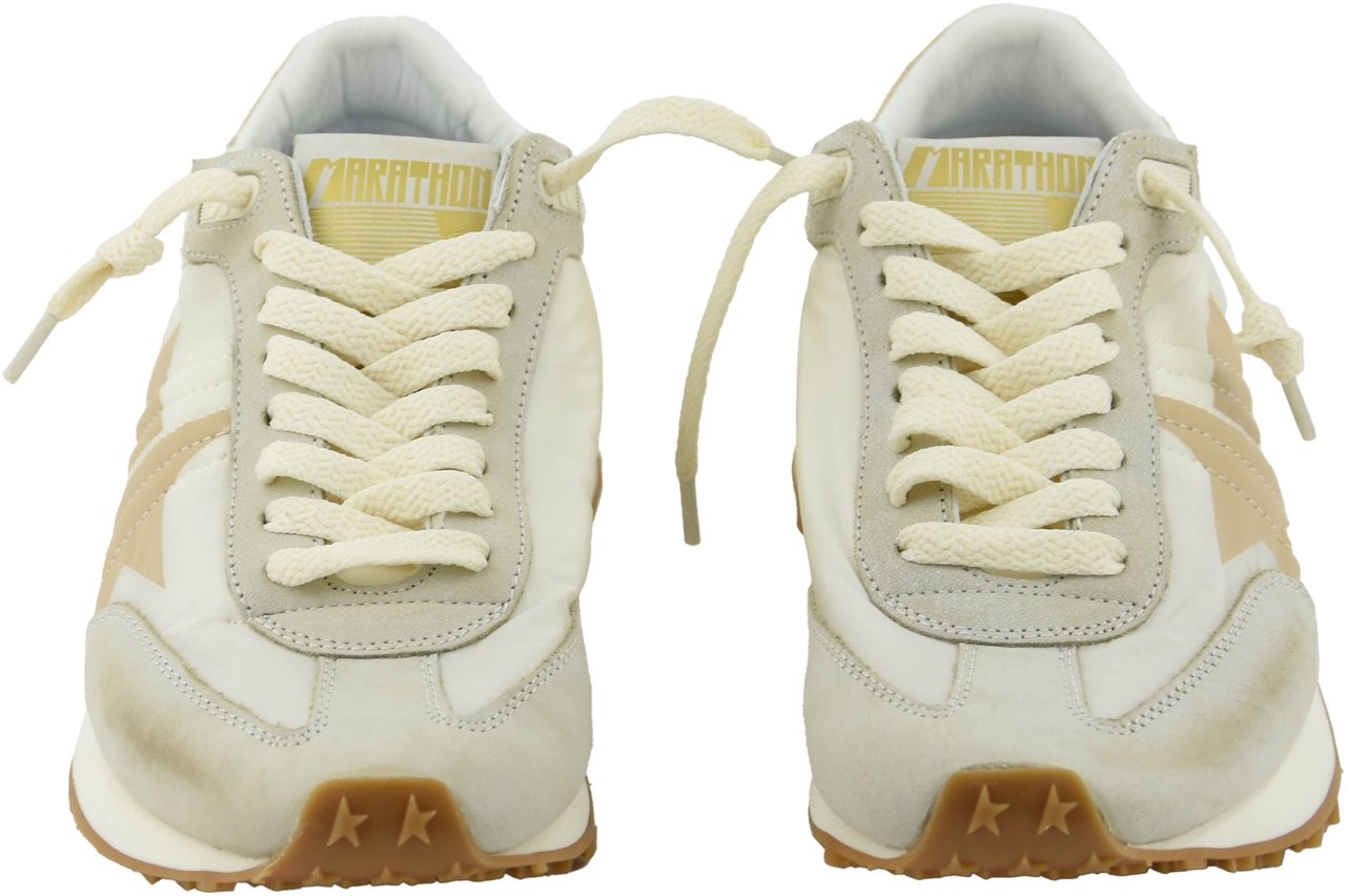 Golden Goose Marathon White Beige Wit