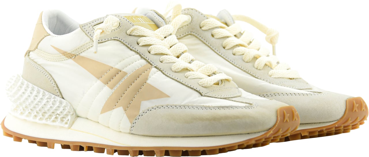 Golden Goose Marathon White Beige Wit