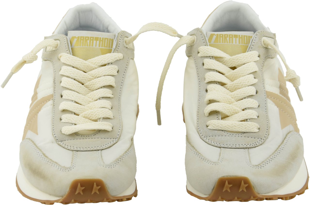 Golden Goose Marathon White Beige Wit
