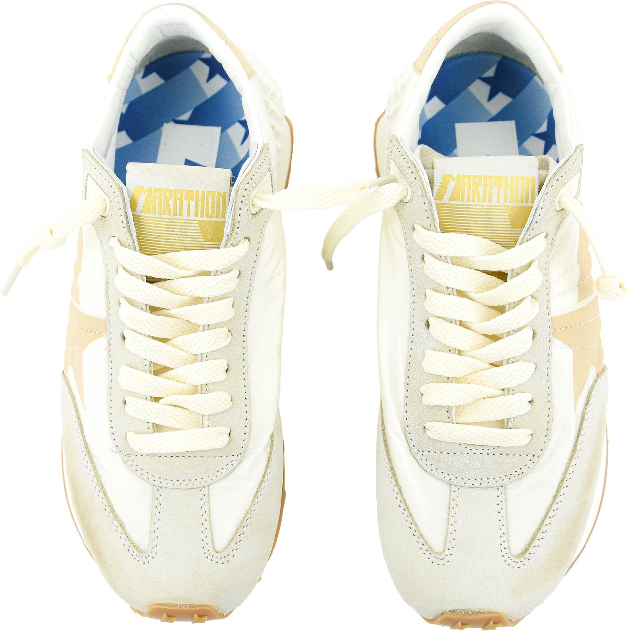 Golden Goose Marathon White Beige Wit