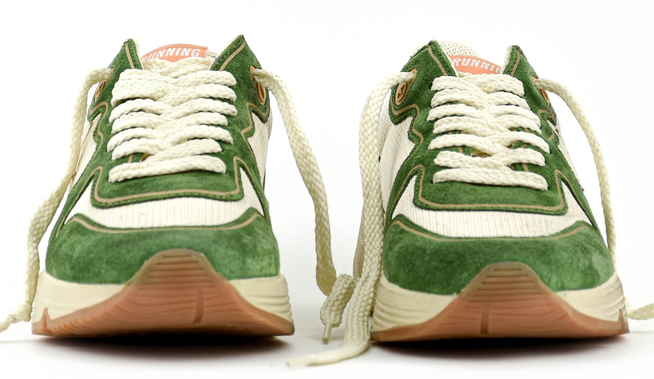 Golden Goose Running Sole White Green Groen