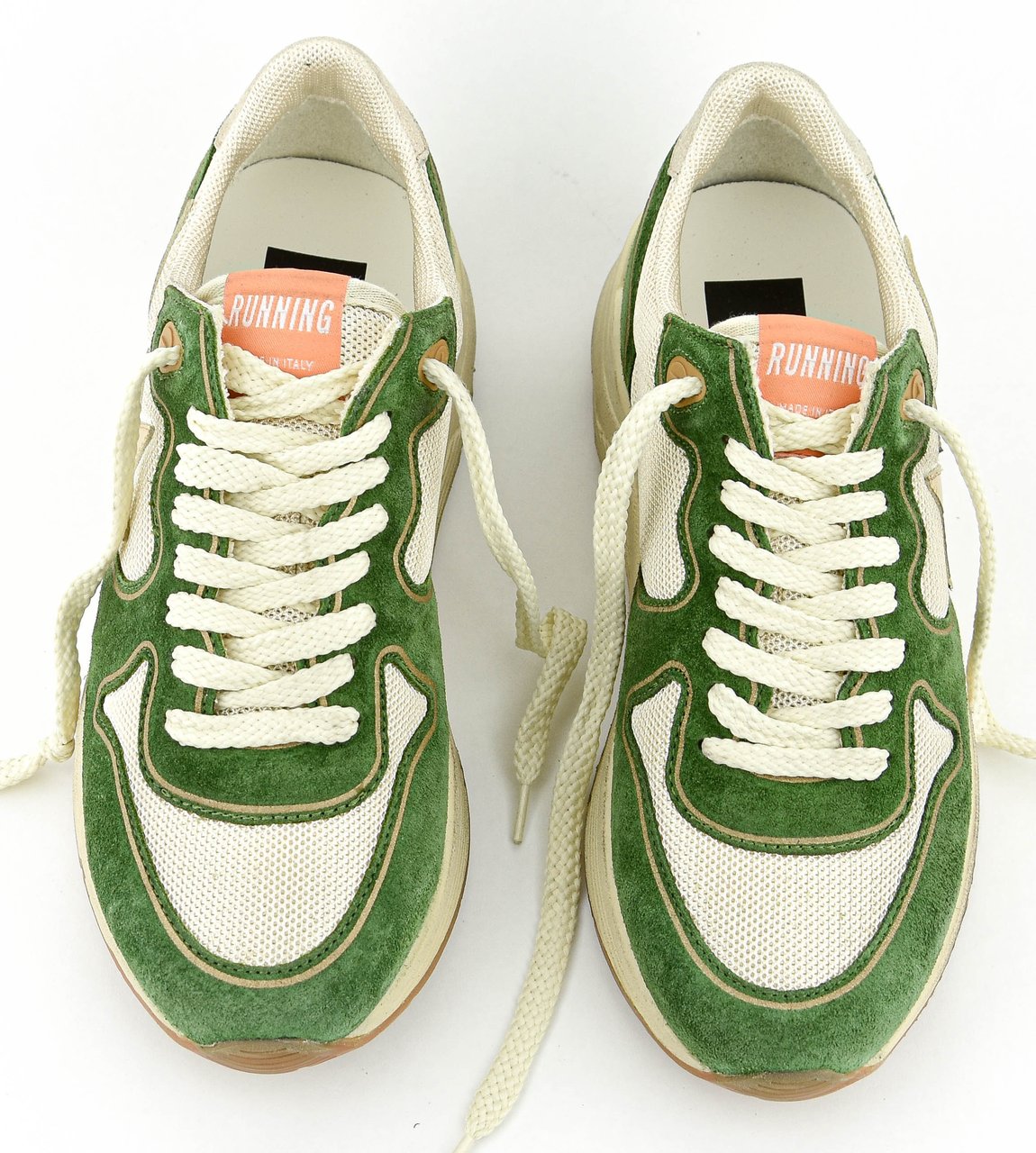 Golden Goose Running Sole White Green Groen