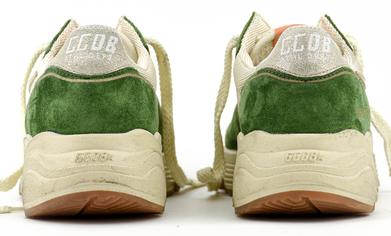 Golden Goose Running Sole White Green Groen