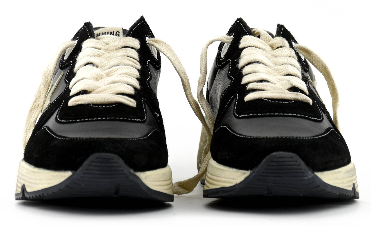 Golden Goose Running Sole Black White Zwart