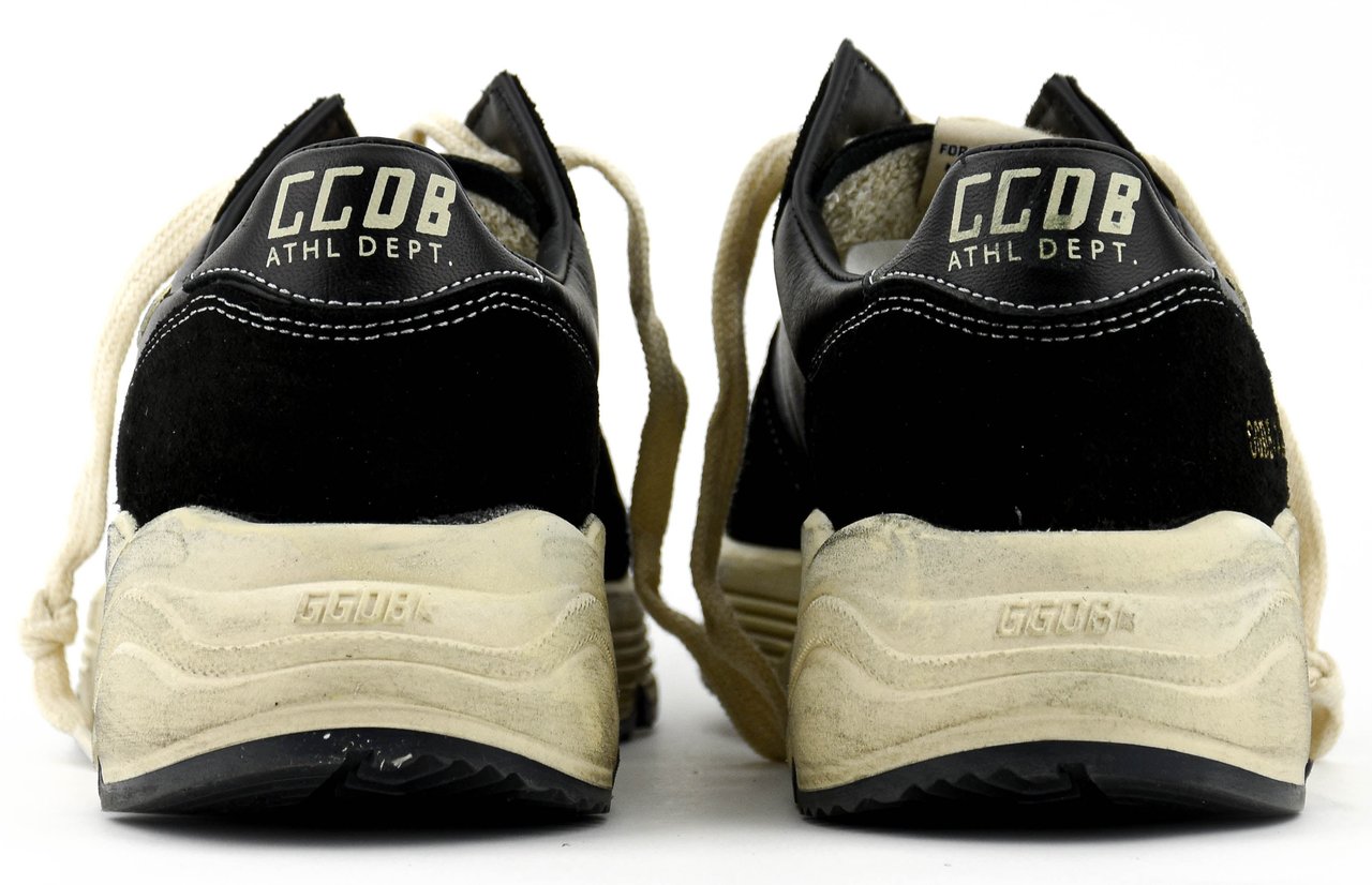 Golden Goose Running Sole Black White Zwart