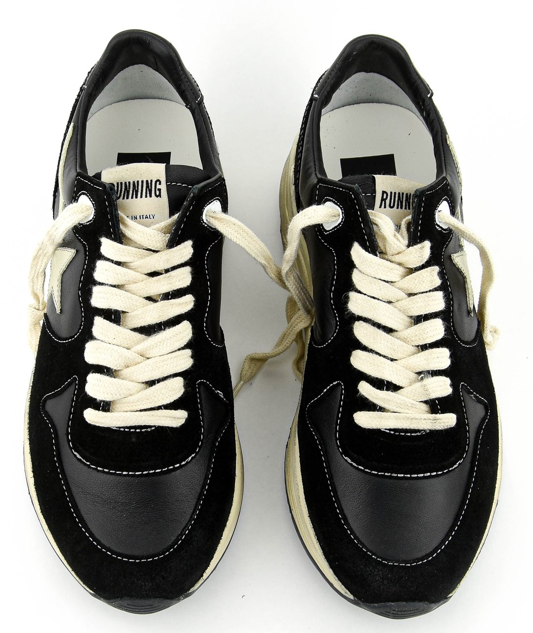 Golden Goose Running Sole Black White Zwart