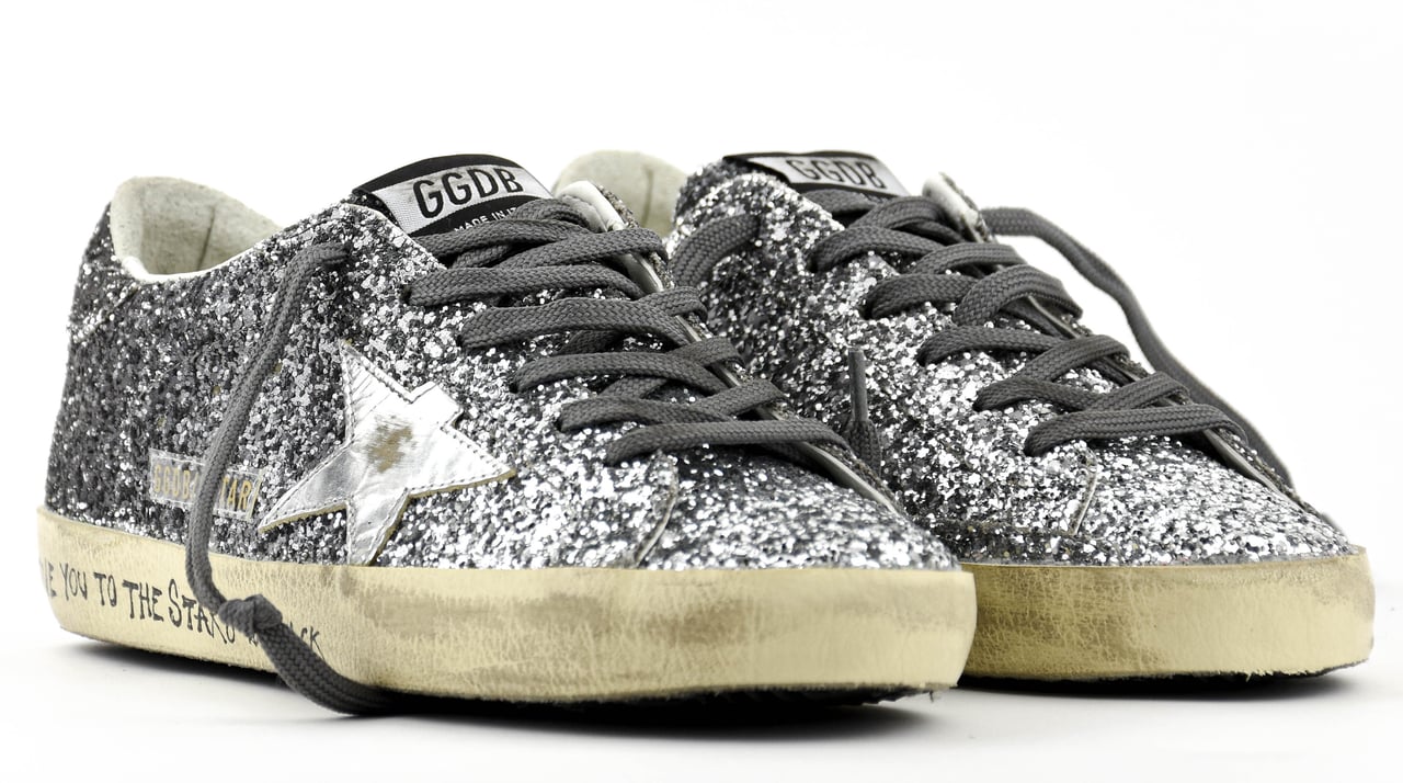 Golden Goose Superstar Classic Glitter Grey Grijs