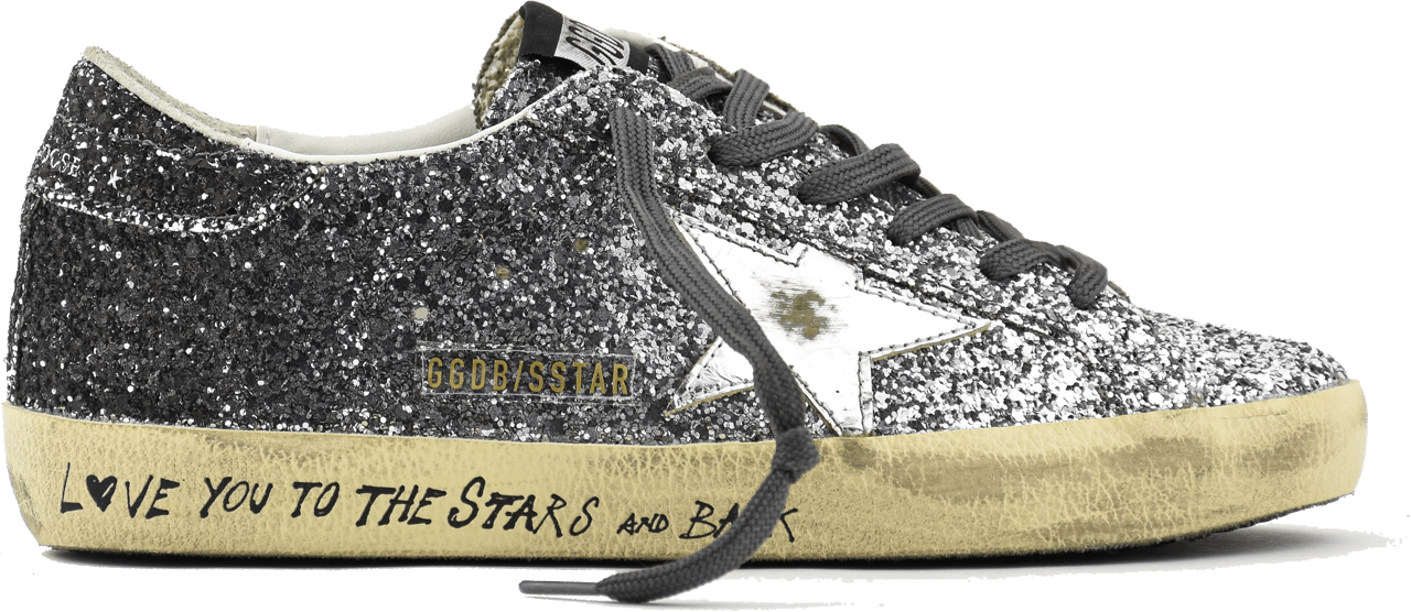 Golden Goose Superstar Classic Glitter Grey Grijs