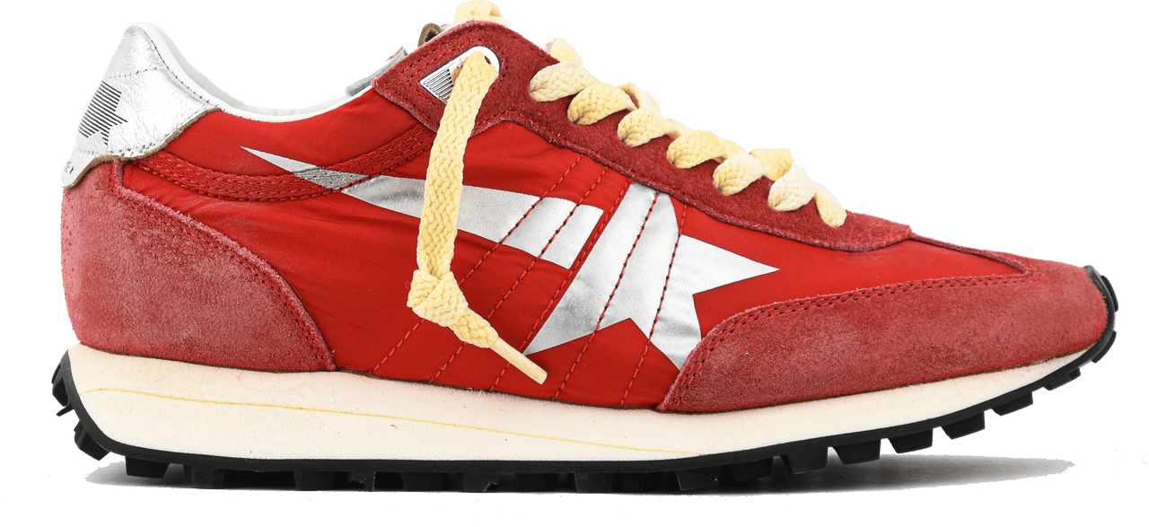 Golden Goose Running Marathon Red Silver Rood