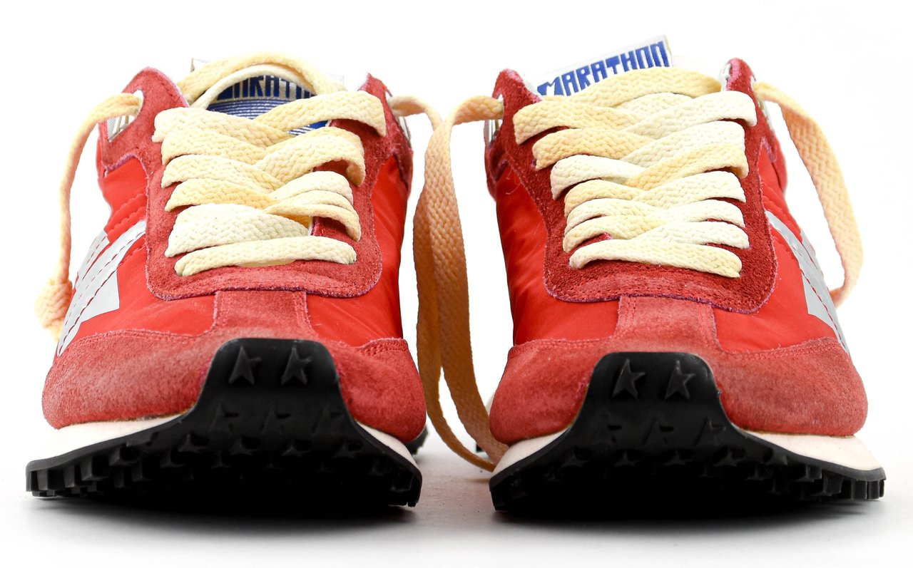Golden Goose Running Marathon Red Silver Rood