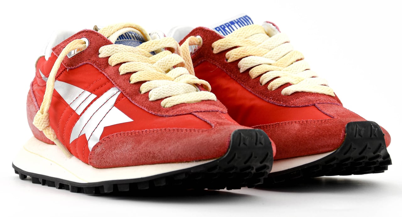 Golden Goose Running Marathon Red Silver Rood