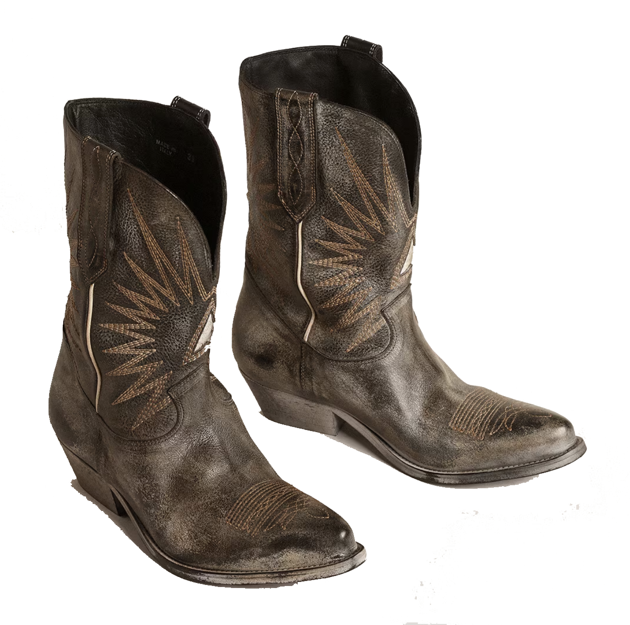 Golden Goose Wish Star Low Black Ecru Silver Zwart