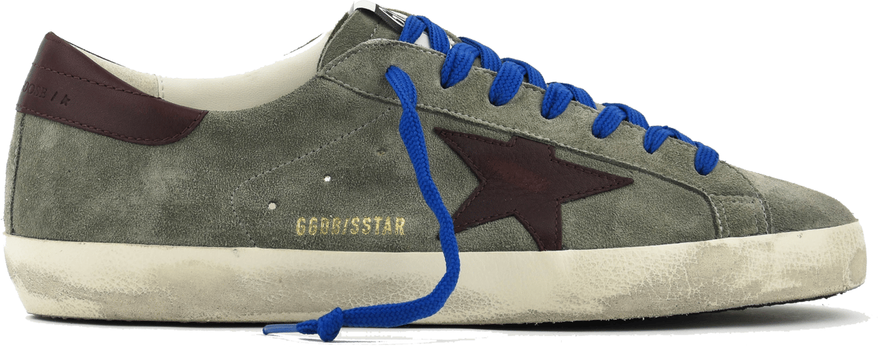 Golden Goose Superstar Green Burgundy Groen