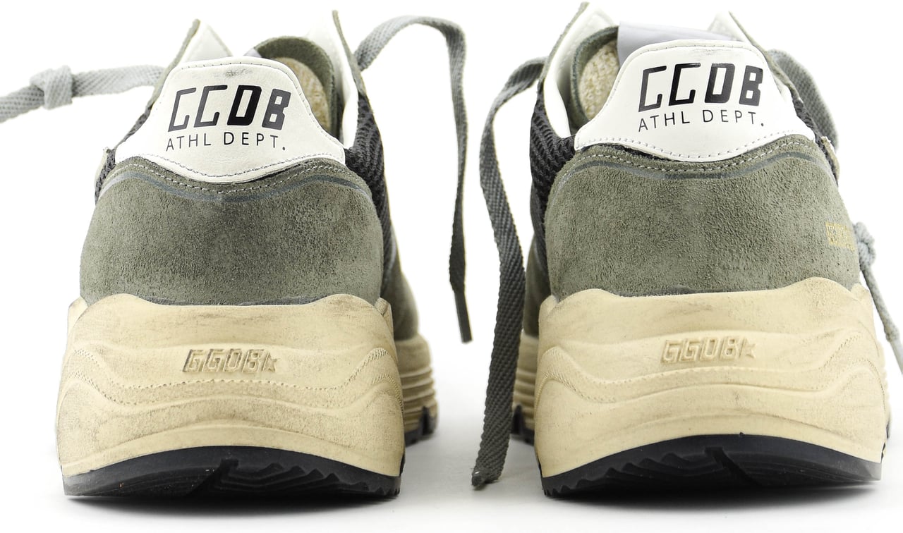 Golden Goose Running Sole Green Grey White Grijs