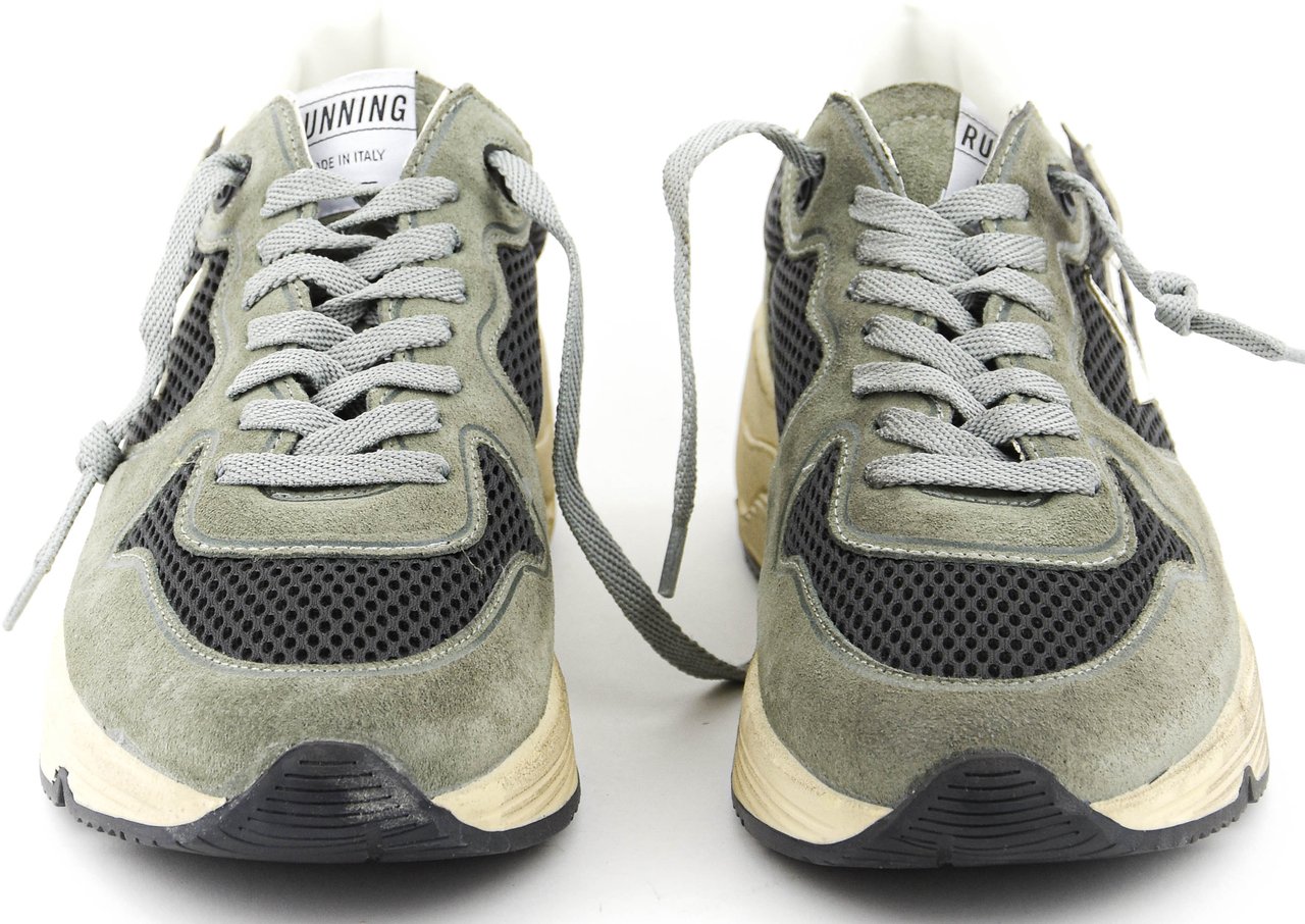 Golden Goose Running Sole Green Grey White Grijs