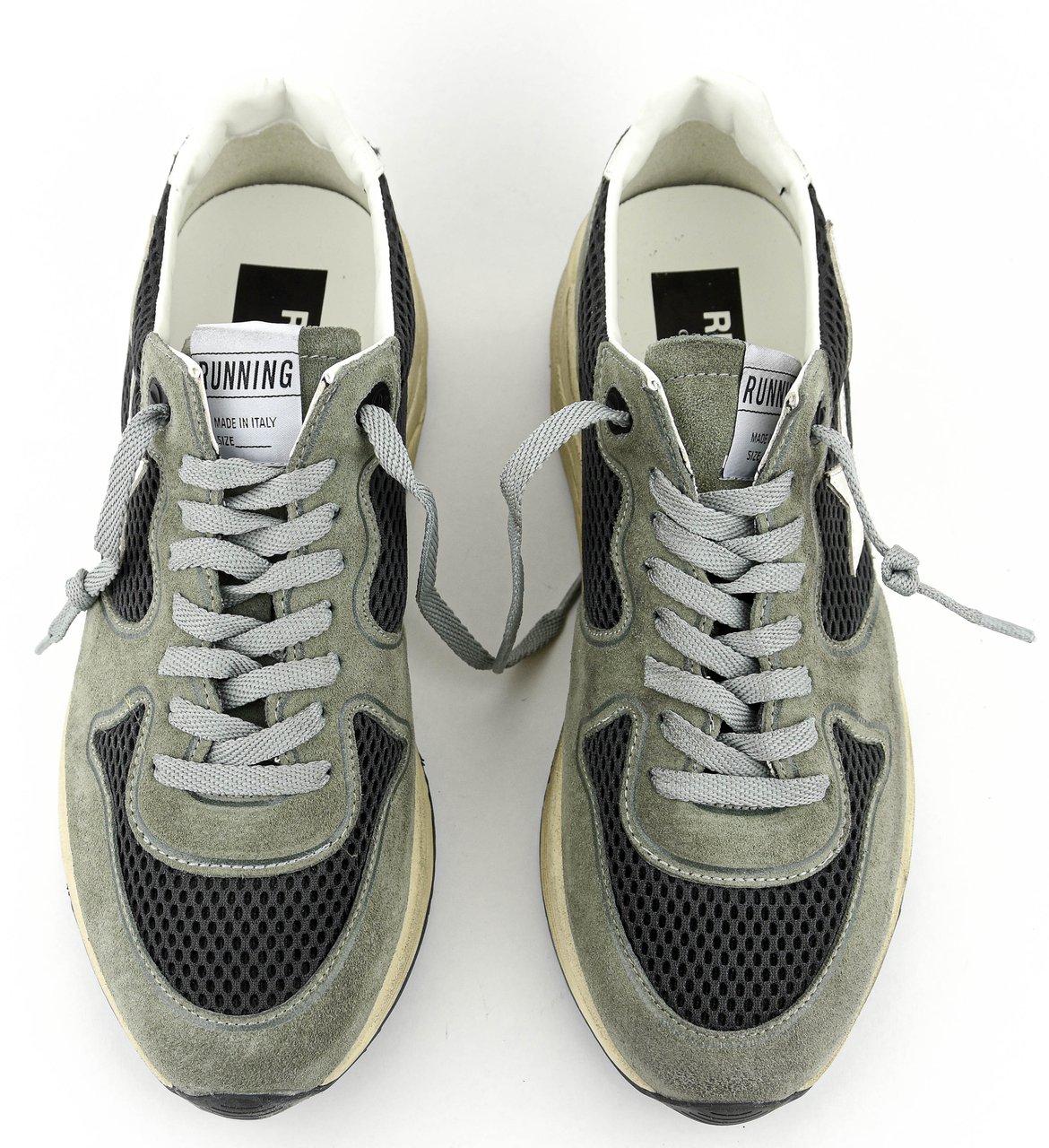 Golden Goose Running Sole Green Grey White Grijs