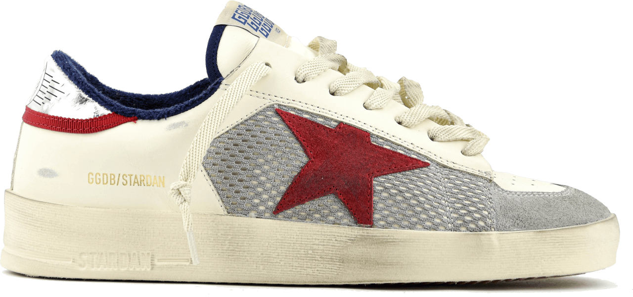 Golden Goose Stardan White Grey Red Wit