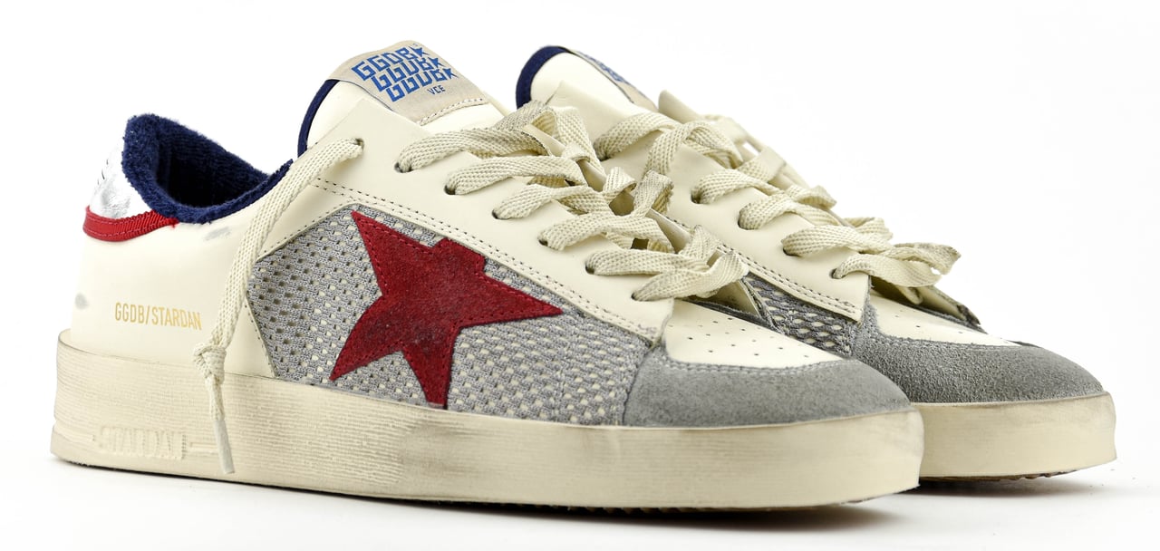 Golden Goose Stardan White Grey Red Wit