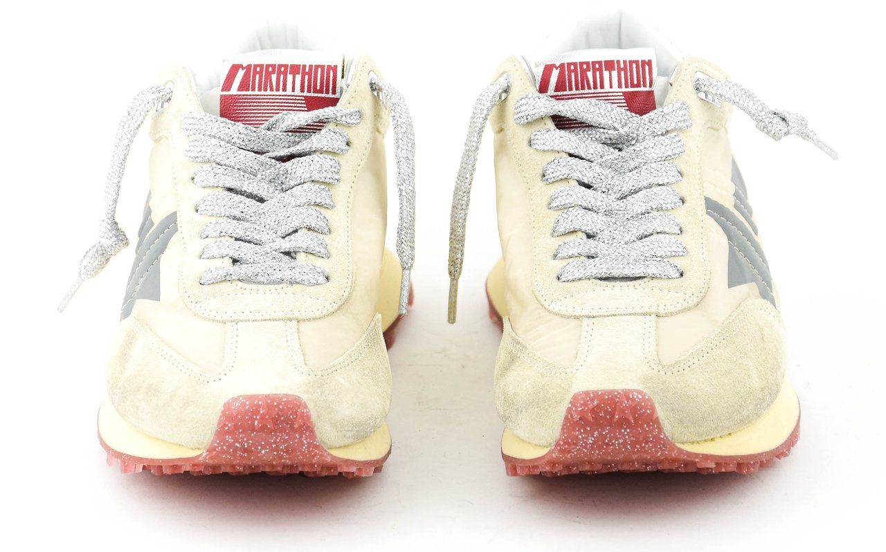 Golden Goose Marathon  Beige Silver Beige