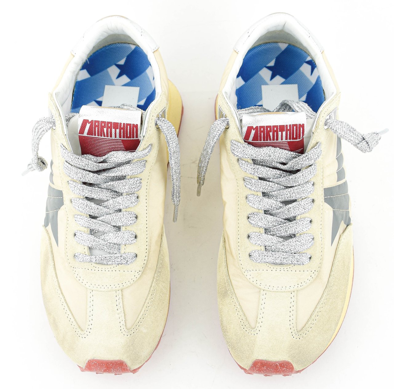 Golden Goose Marathon  Beige Silver Beige