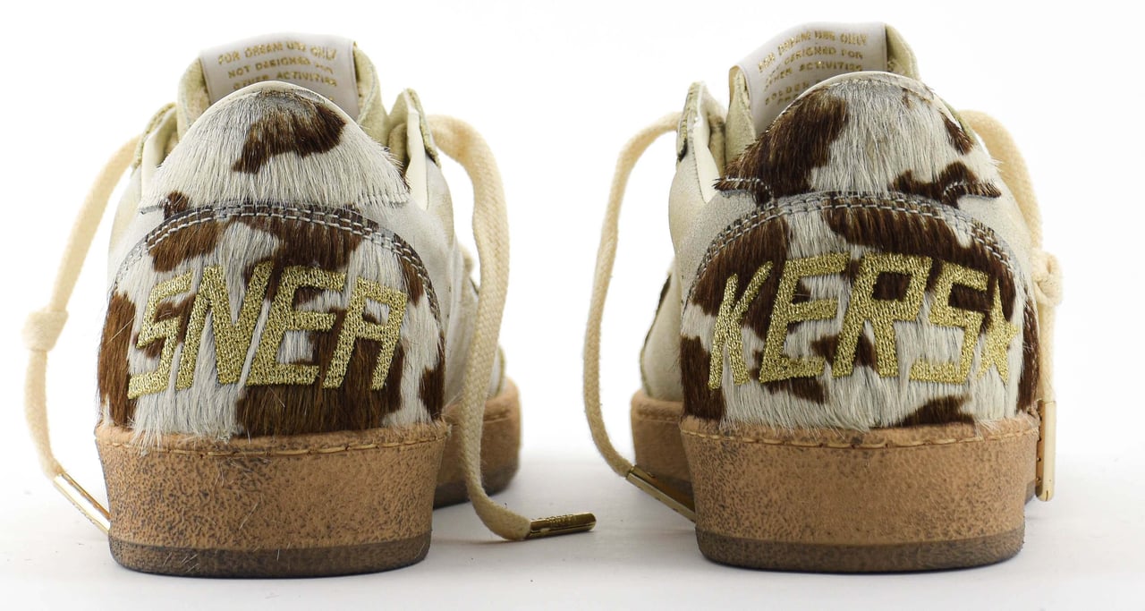 Golden Goose Ballstar White/egg/caramel Bruin