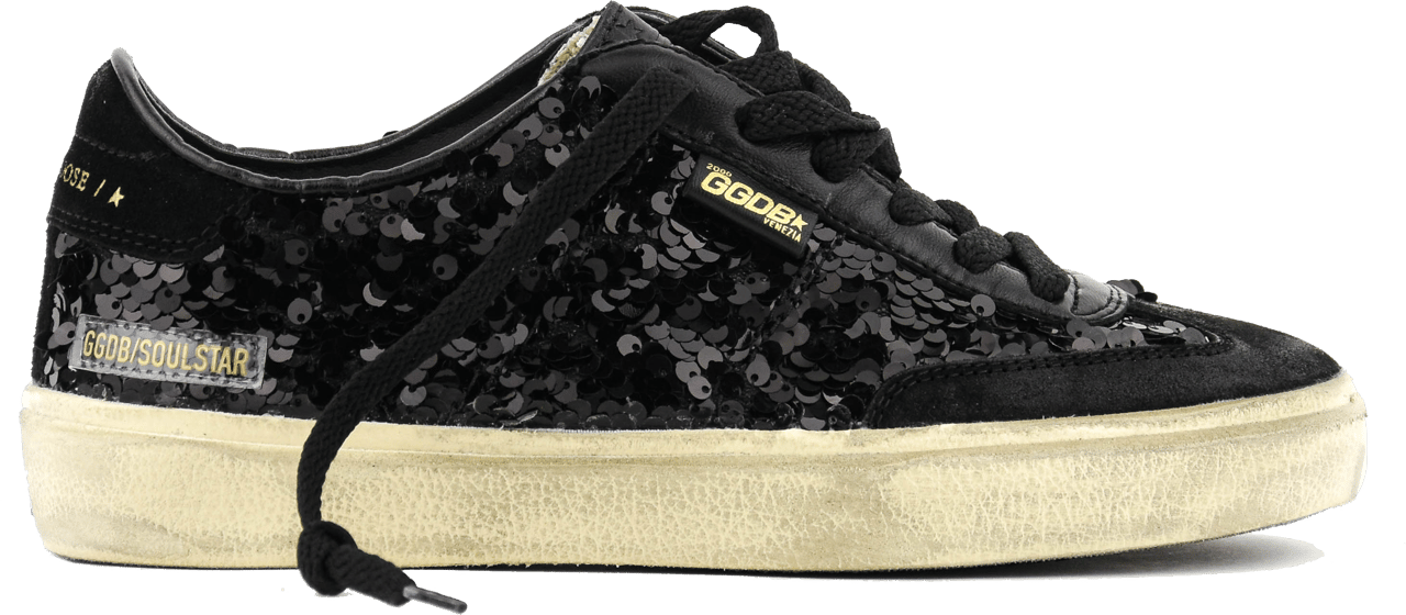 Golden Goose Soul Star Paillettes Black Zwart