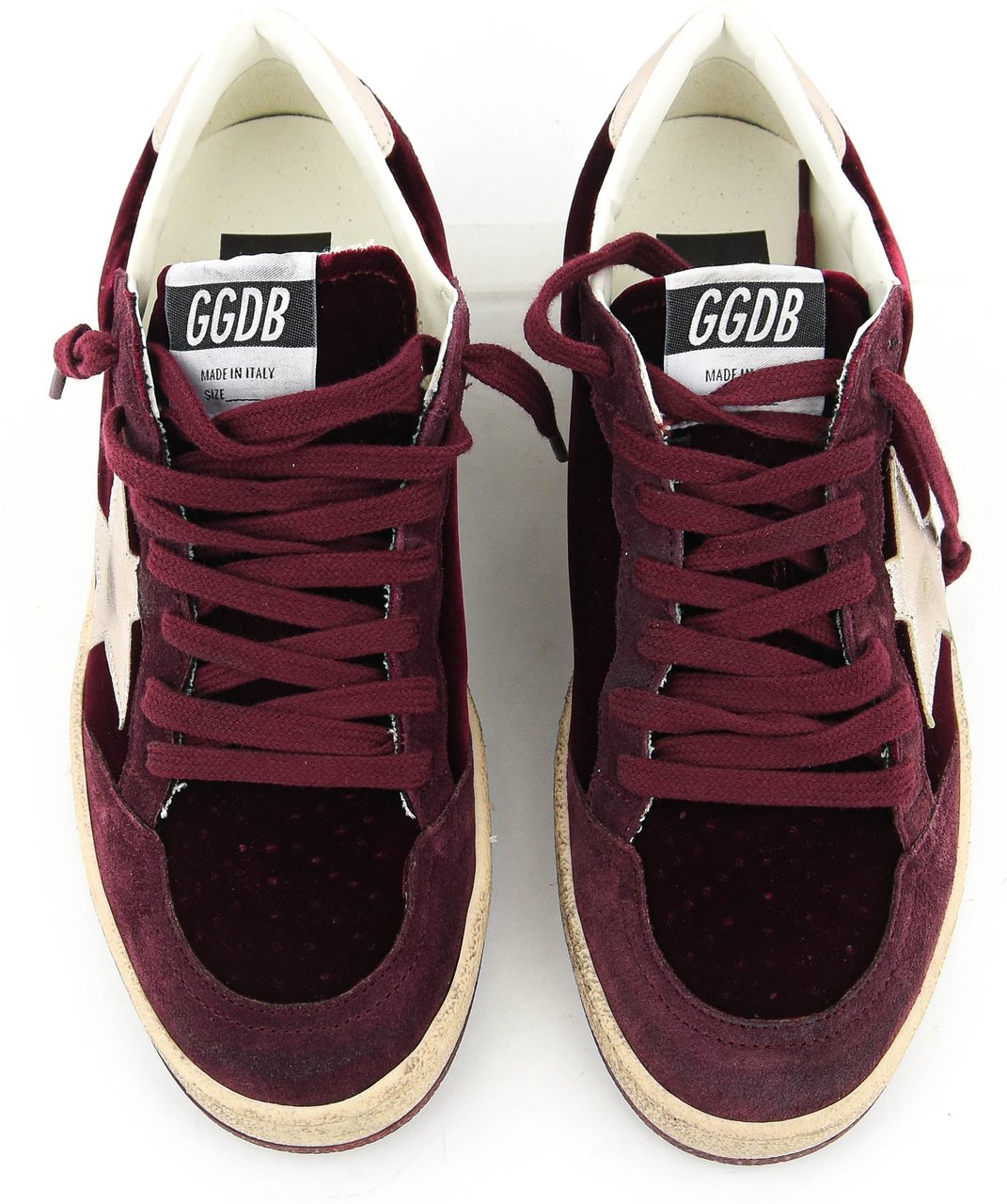 Golden Goose Ball Star Velvet Red Rood
