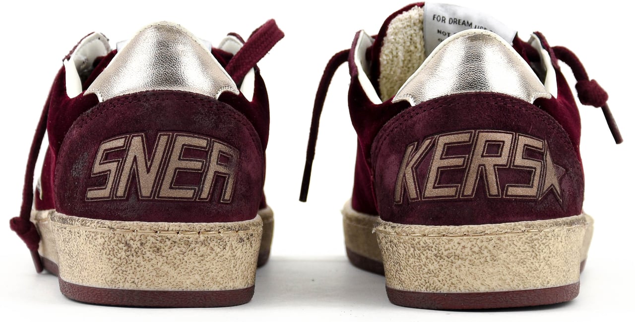 Golden Goose Ball Star Velvet Red Rood