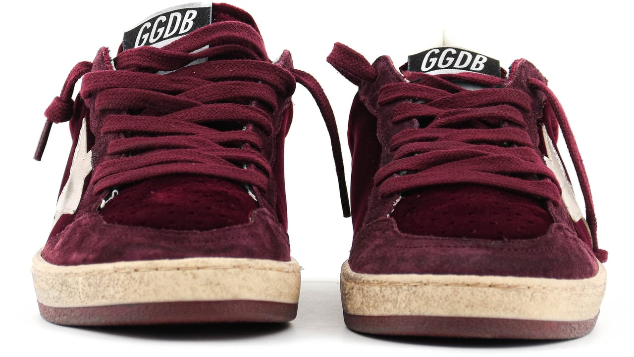 Golden Goose Ball Star Velvet Red Rood