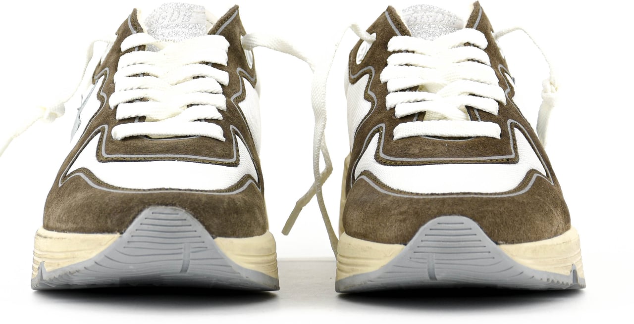 Golden Goose Running Sole White/green Wit