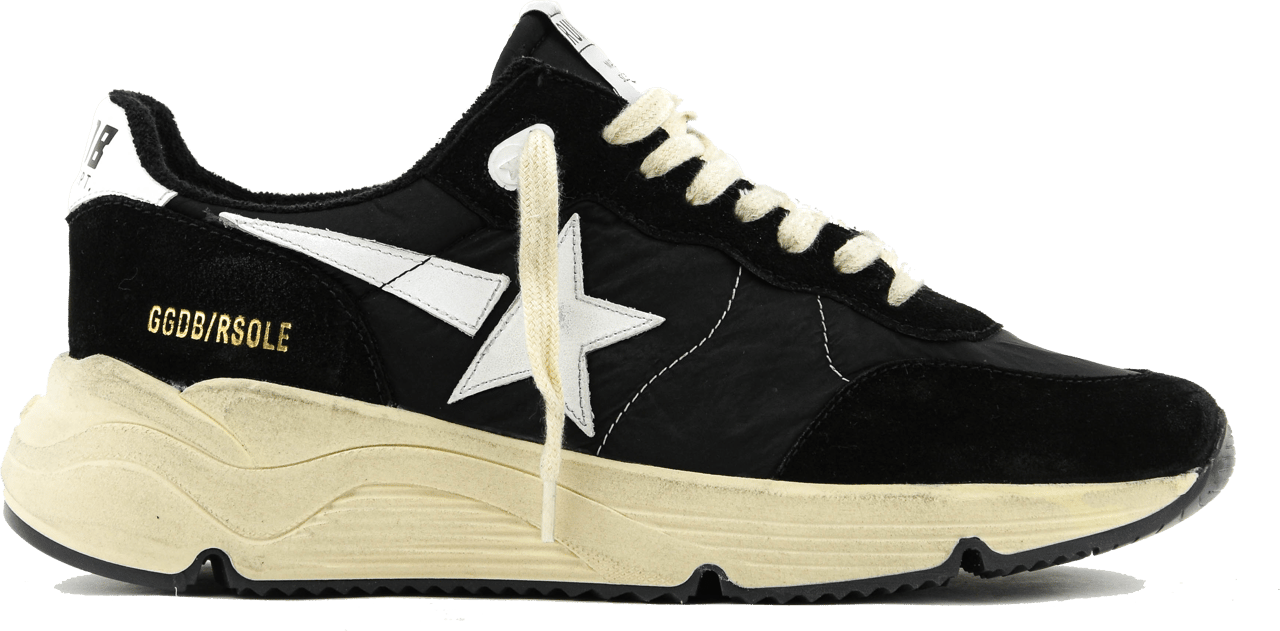 Golden Goose Running Sole Black/white Zwart