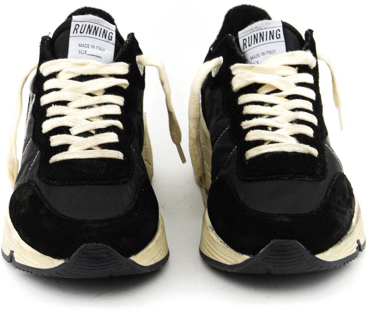 Golden Goose Running Sole Black/white Zwart