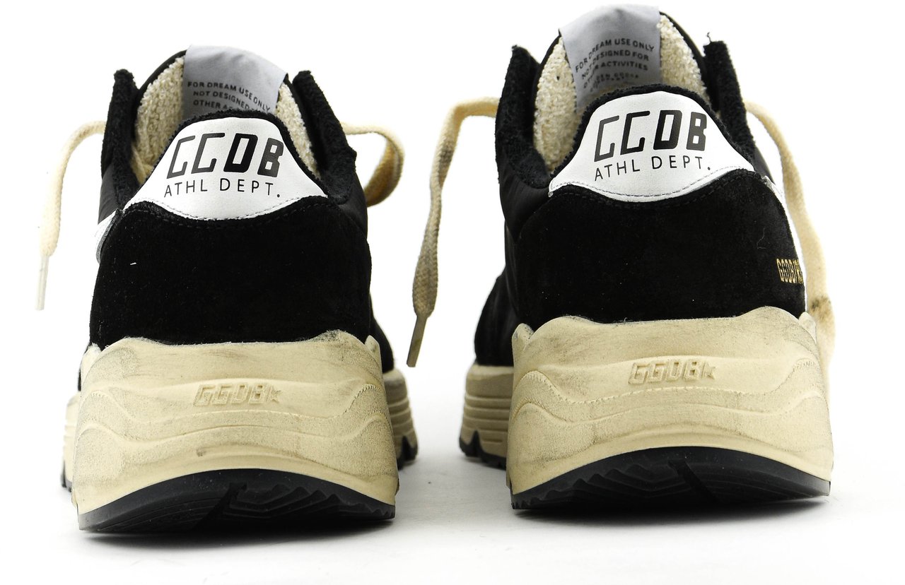 Golden Goose Running Sole Black/white Zwart