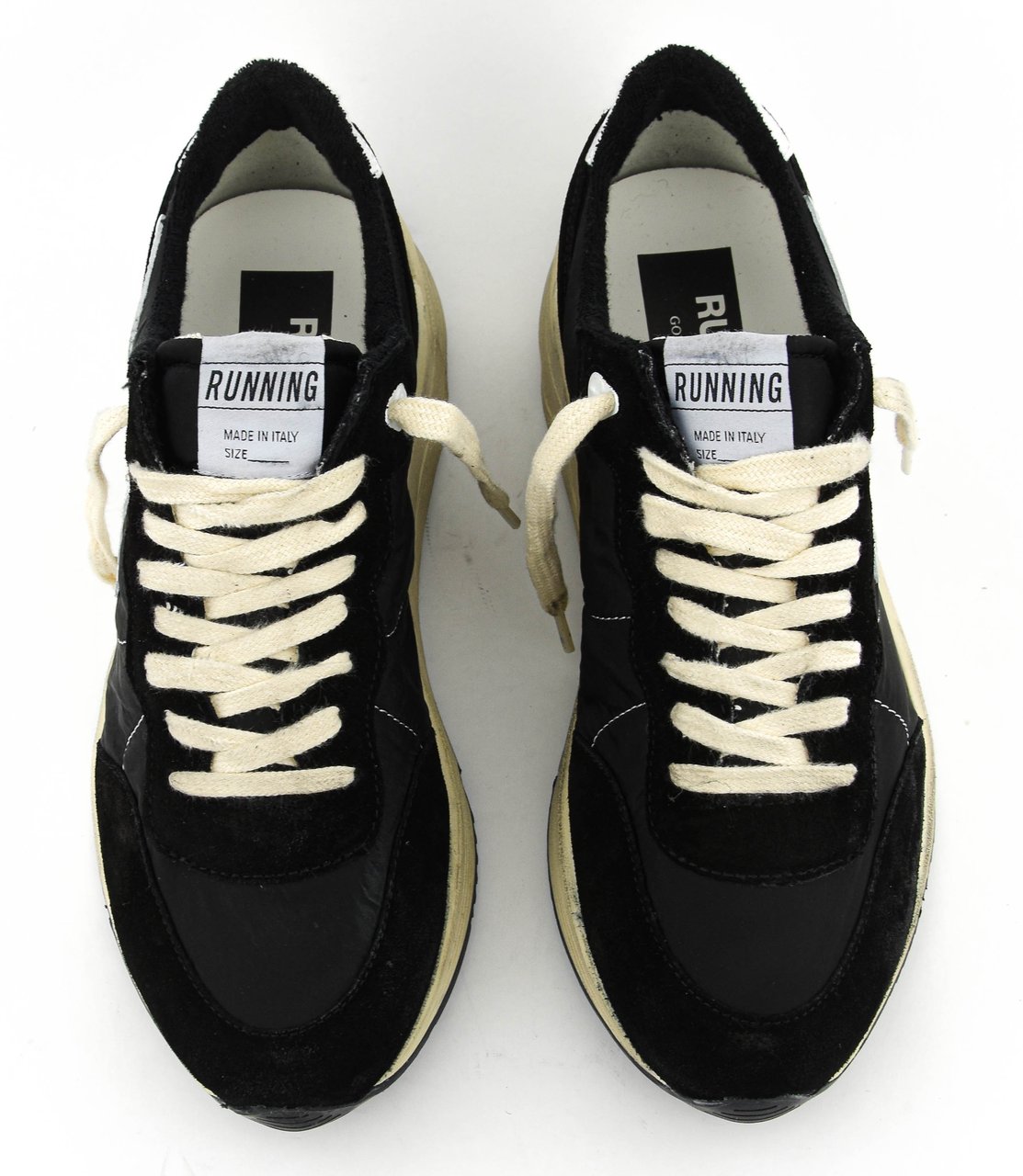 Golden Goose Running Sole Black/white Zwart