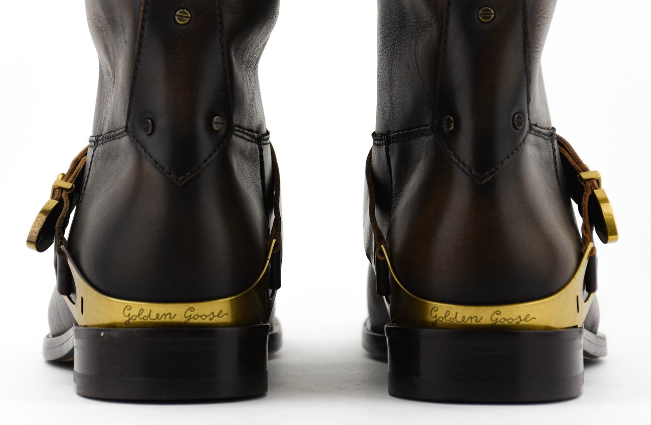 Golden Goose New Charlie Boots Brown Bruin