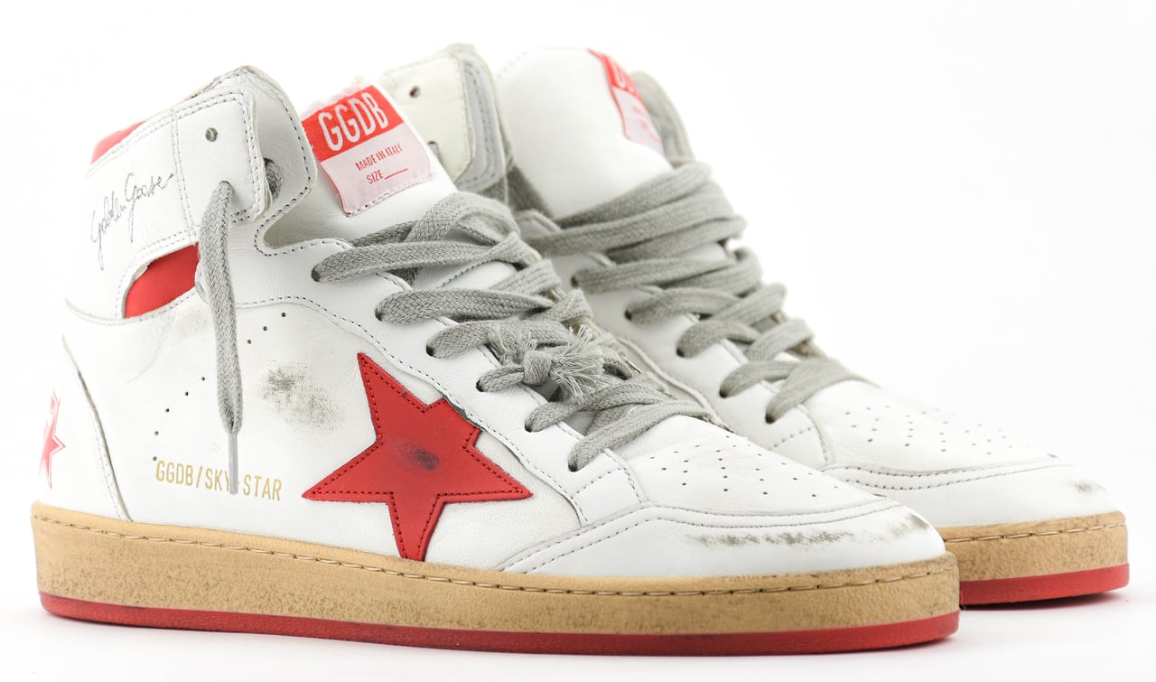 Golden Goose Skystar White Red Wit