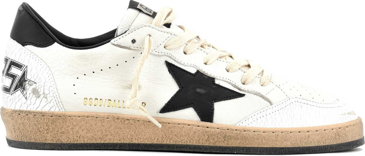 Golden Goose Ballstar White Black Wit