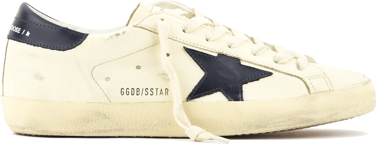 Golden Goose Superstar Cream Blue Wit