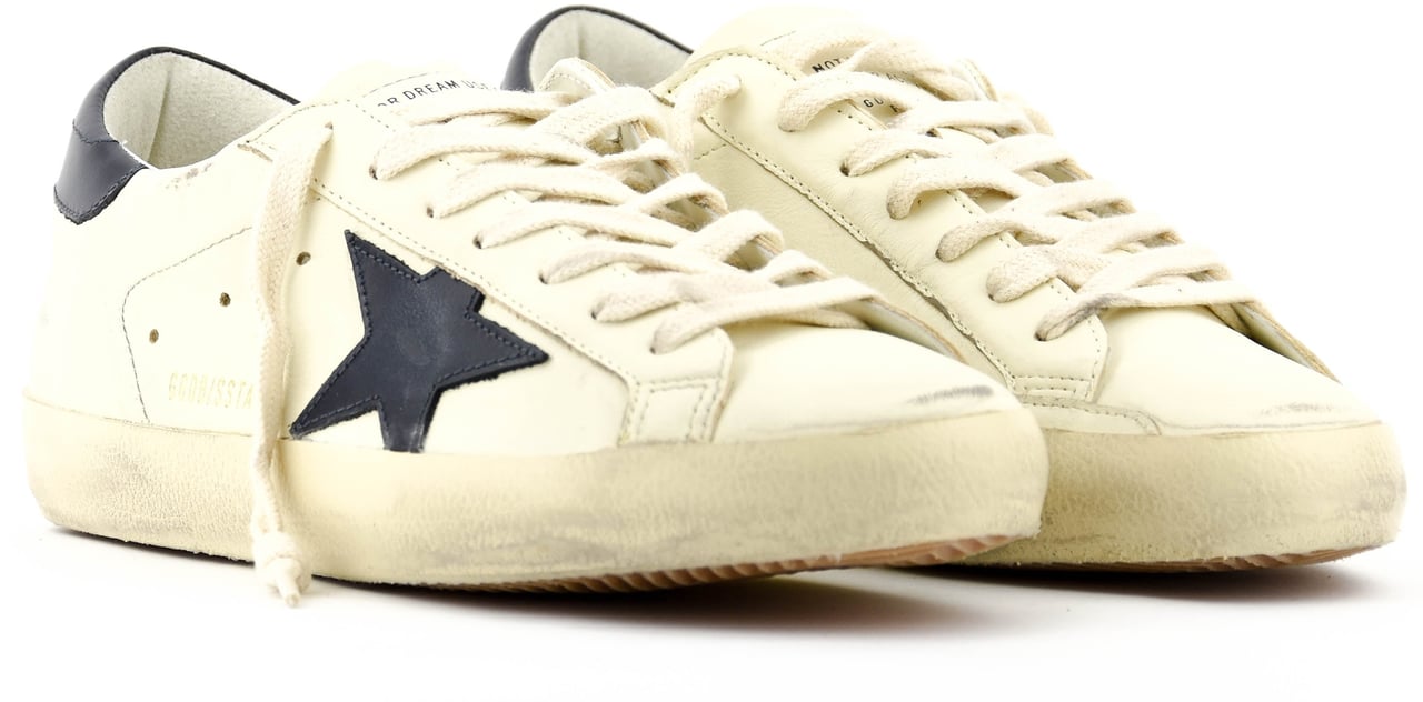 Golden Goose Superstar Cream Blue Wit