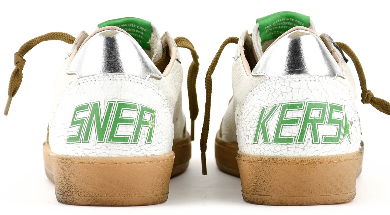 Golden Goose Ball Star White Beige Silver Wit