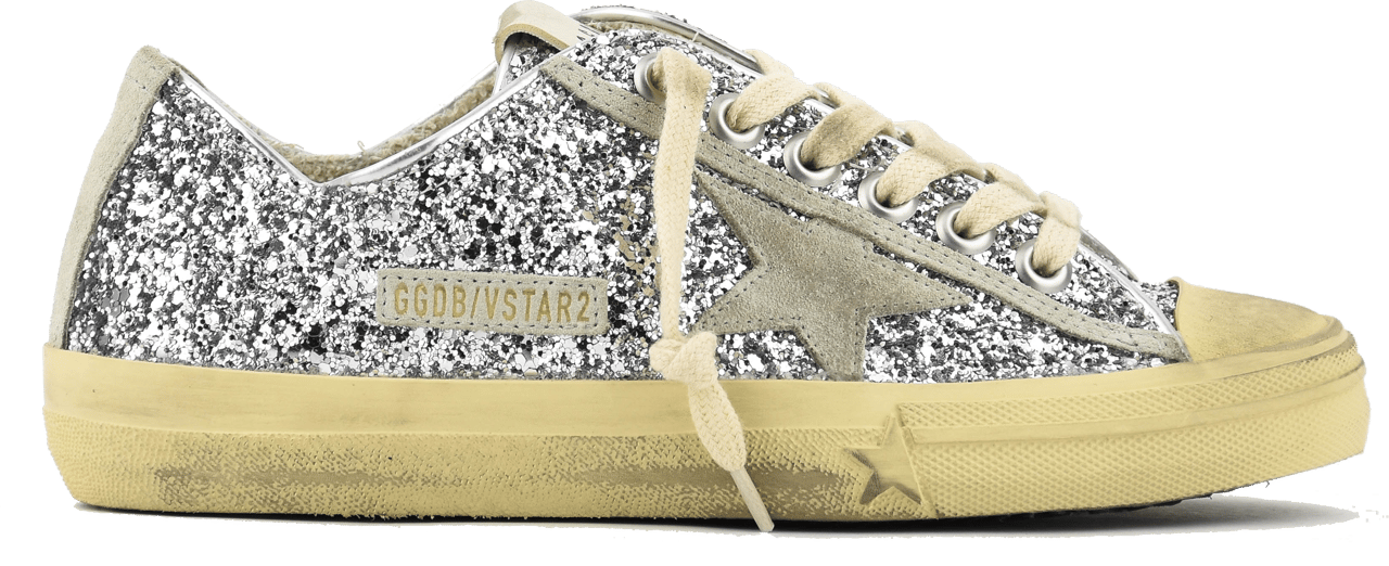 Golden Goose V Star 2 Silver Ice Sneaker Zilver