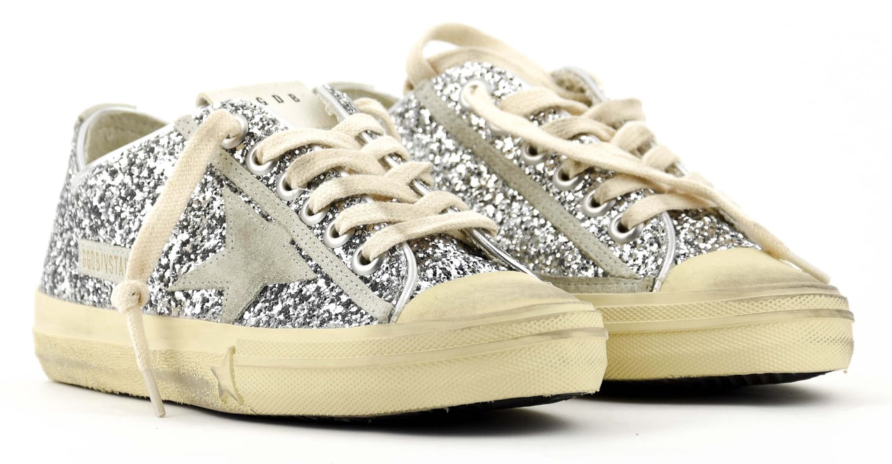 Golden Goose V Star 2 Silver Ice Sneaker Zilver