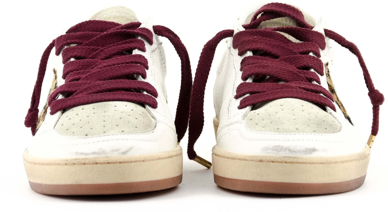 Golden Goose Ball Star White Grey Leopard Wit