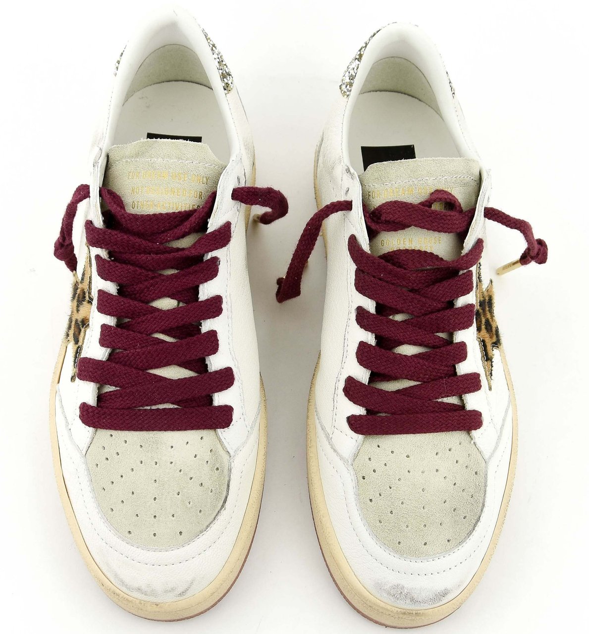 Golden Goose Ball Star White Grey Leopard Wit
