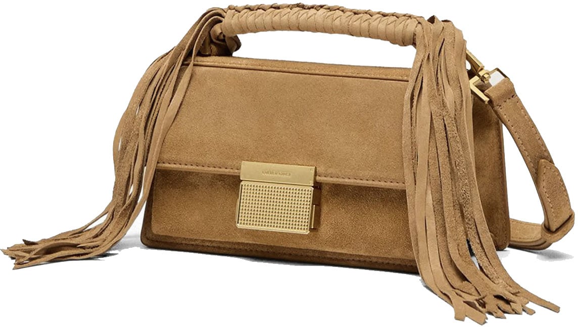Golden Goose Venezia Bag Small Camel Suede Beige