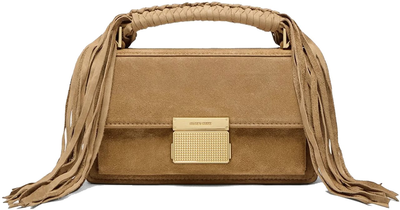 Golden Goose Venezia Bag Small Camel Suede Beige