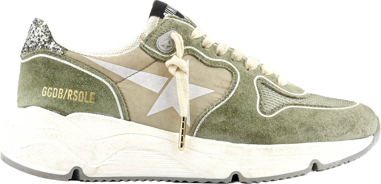 Golden Goose Running Sole Green Groen